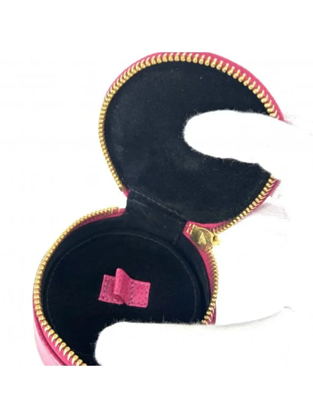 Chanel Pouch Jewelry Case Accessory Round Small Coco - Picture 3 of 9